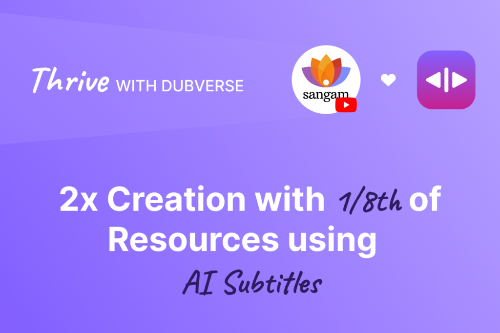 | AI Subtitles for YouTube with Dubverse SUB and Sarayu Trust